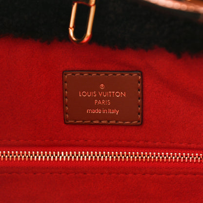 Louis Vuitton Shearling Monogram Giant Teddy Onthego GM Black White 6 of 10