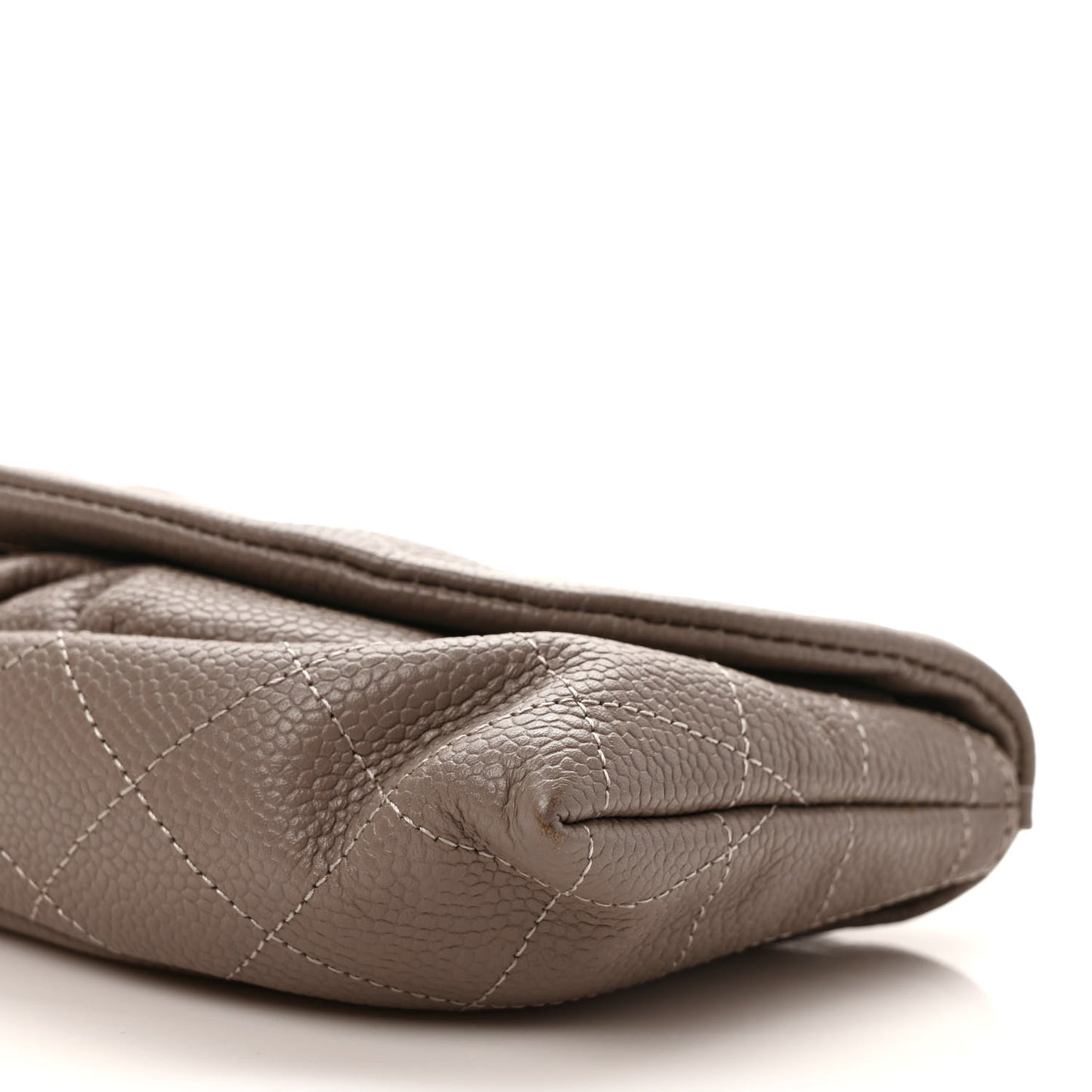 Caviar Half Moon Wallet On Chain WOC Light Grey