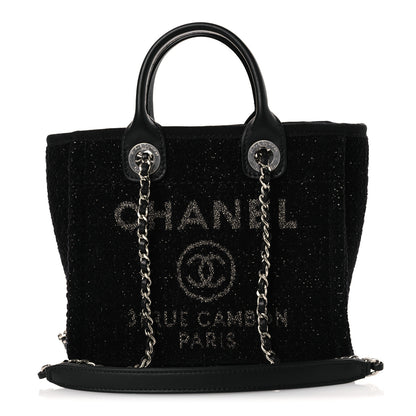 Chanel Lurex Canvas Mini Deauville Tote Black 1 of 11