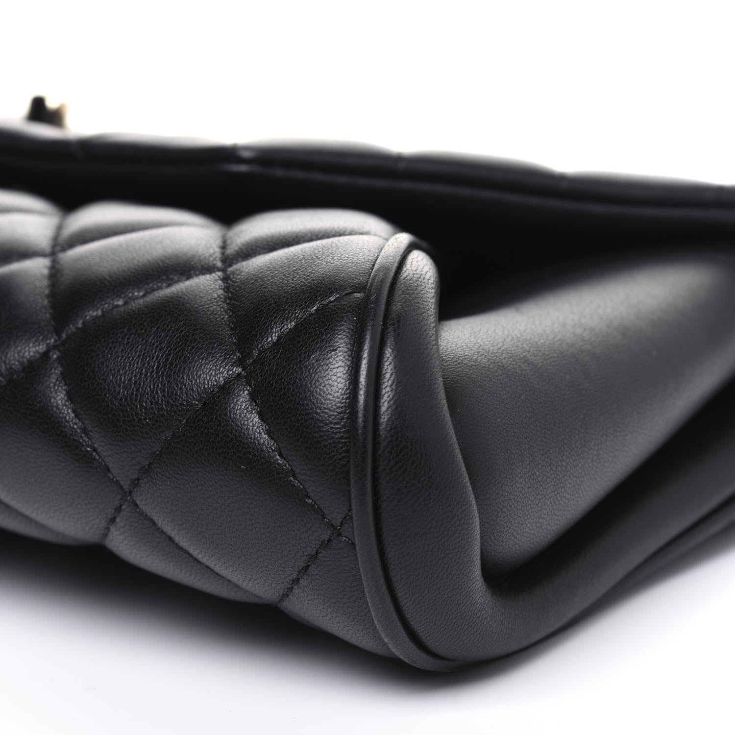 Chanel Lambskin Quilted Fold Up Again Clutch Black 14 of 17