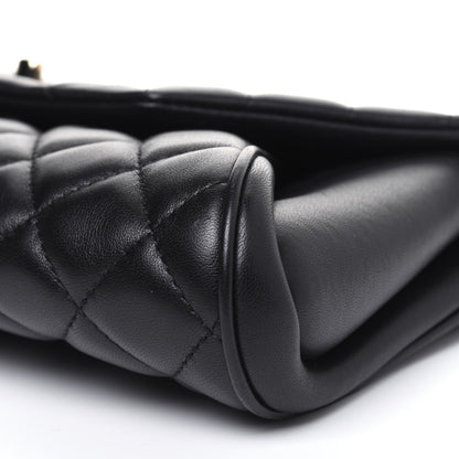 Chanel Lambskin Quilted Fold Up Again Clutch Black 14 of 17