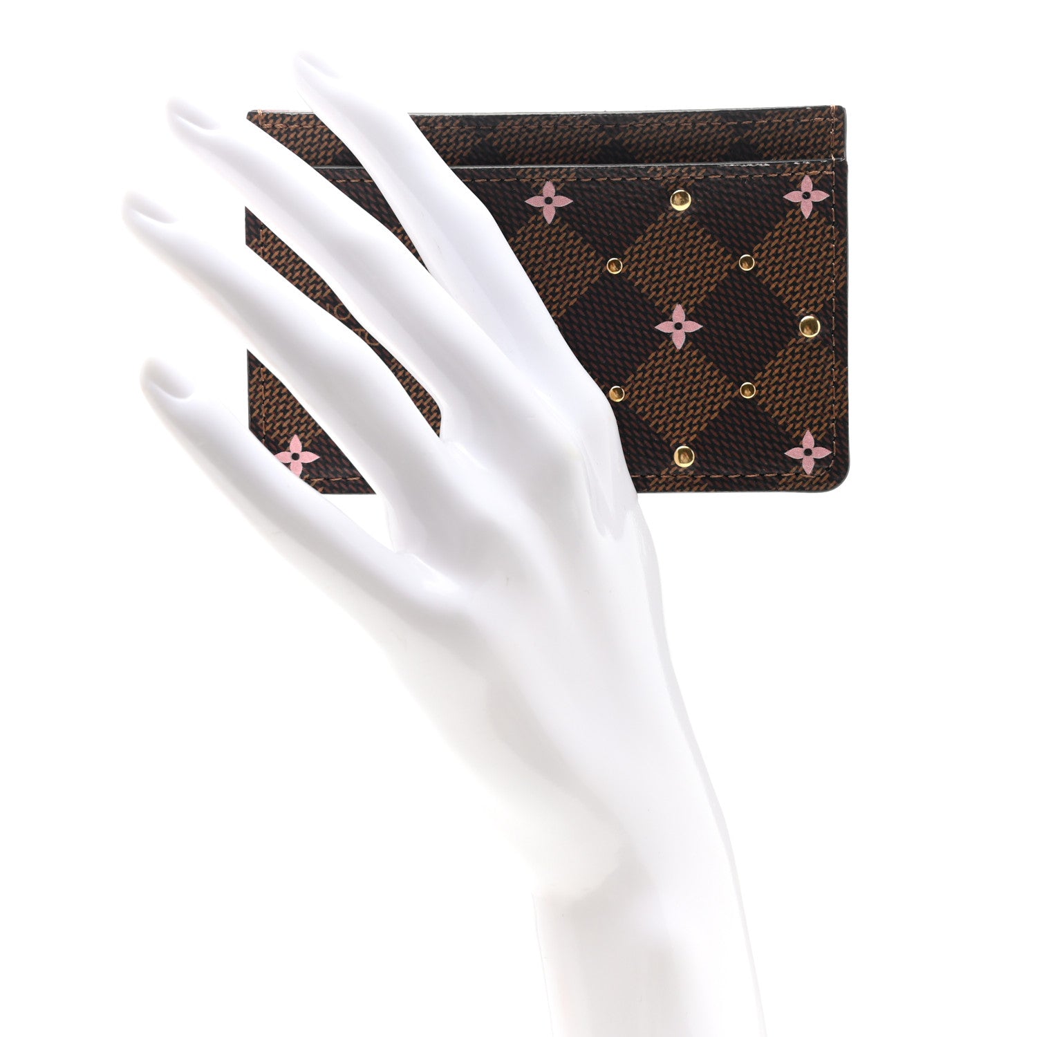 Louis Vuitton Damier Ebene Studded Card Holder 2 of 6