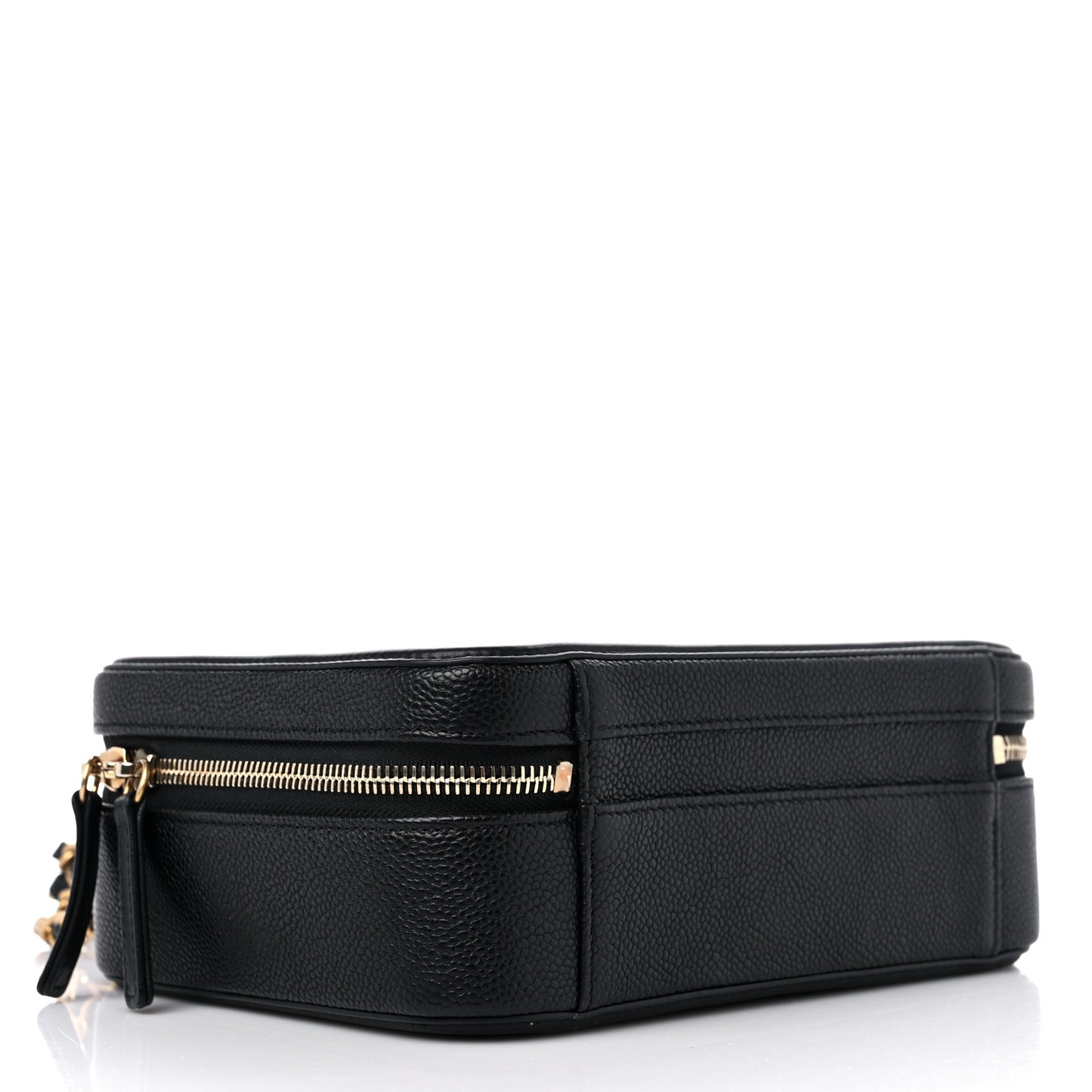 Caviar Quilted Medium CC Filigree Vanity Case Black