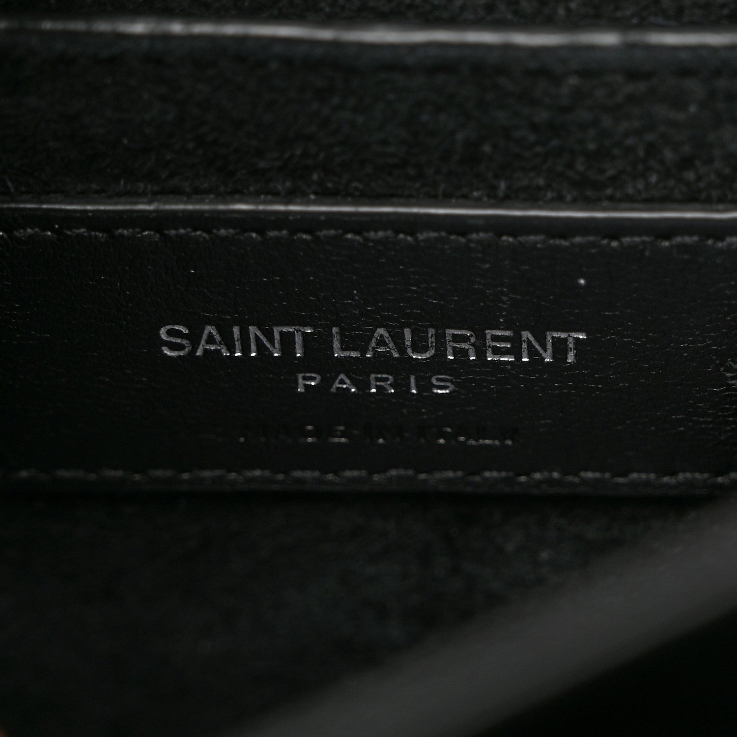Saint Laurent Calfskin Crocodile Embossed Medium Monogram Sunset Black 7 of 14