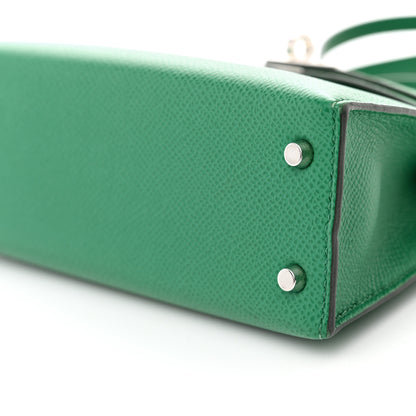 Hermes Epsom Mini Kelly Sellier 20 Vert Jade 9 of 12