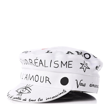 Christian Dior Daydream Words Print Cap Hat 57 White 1 of 11