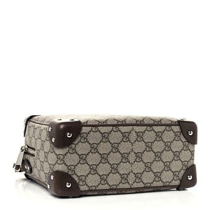Gucci GG Supreme Monogram Textured Calfskin Square Messenger Bag Beige Ebony New Acero 4 of 12