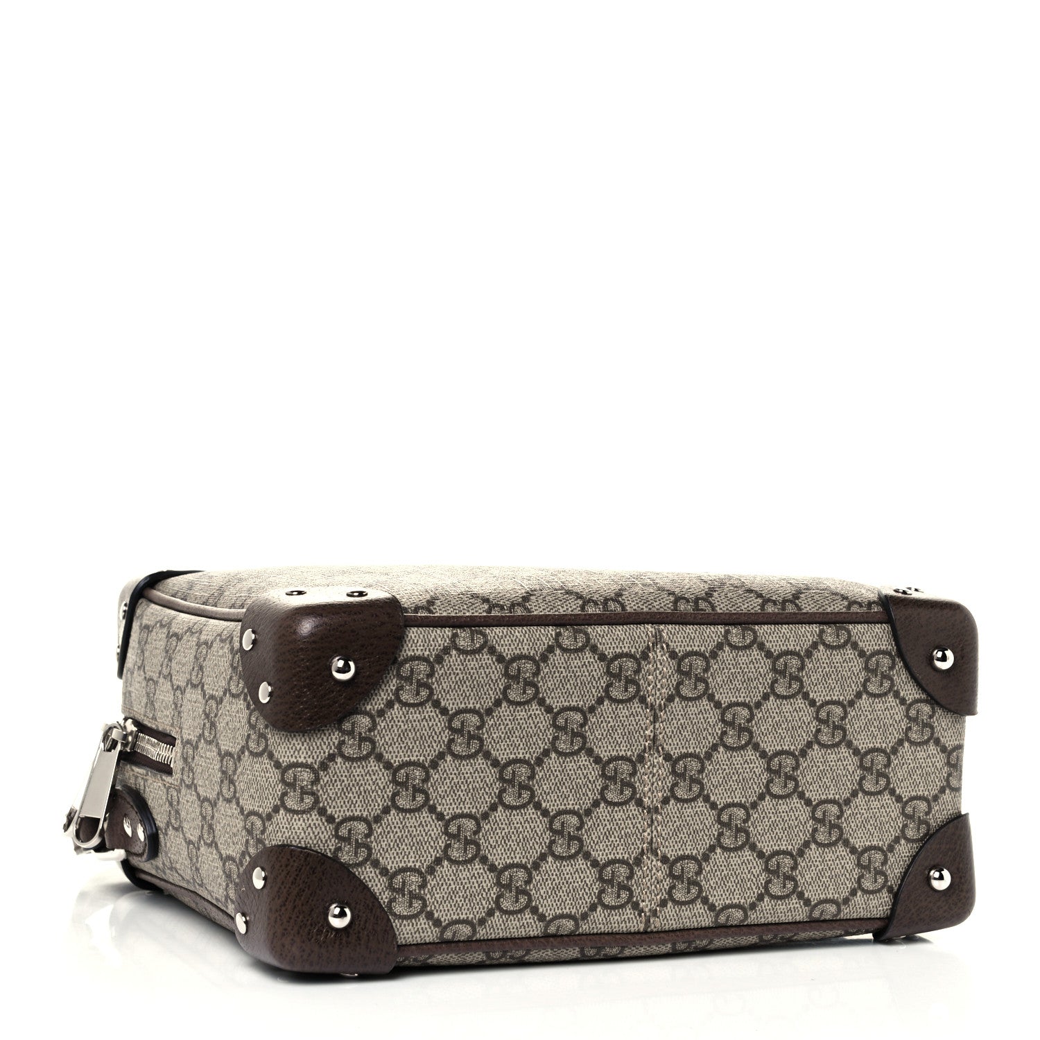 Gucci GG Supreme Monogram Textured Calfskin Square Messenger Bag Beige Ebony New Acero 4 of 12