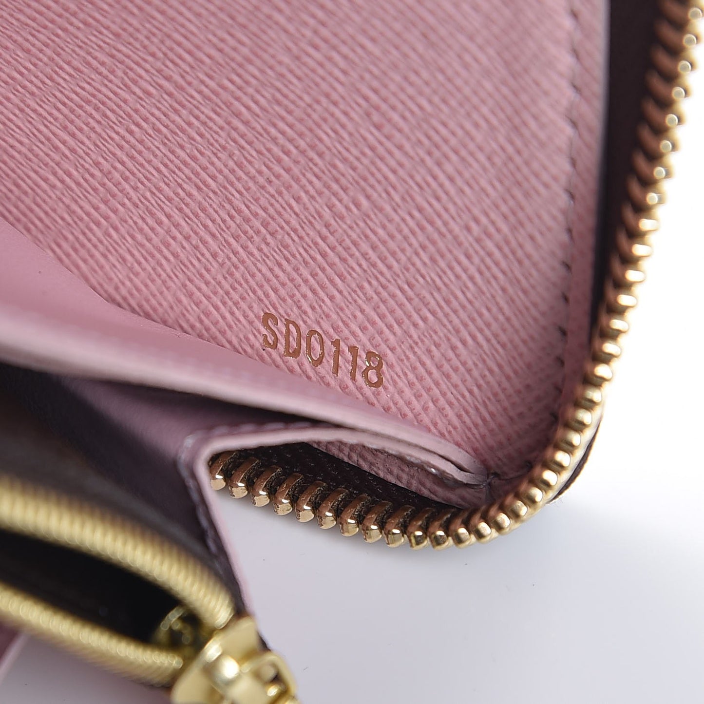 Monogram Clemence Wallet Rose Ballerine