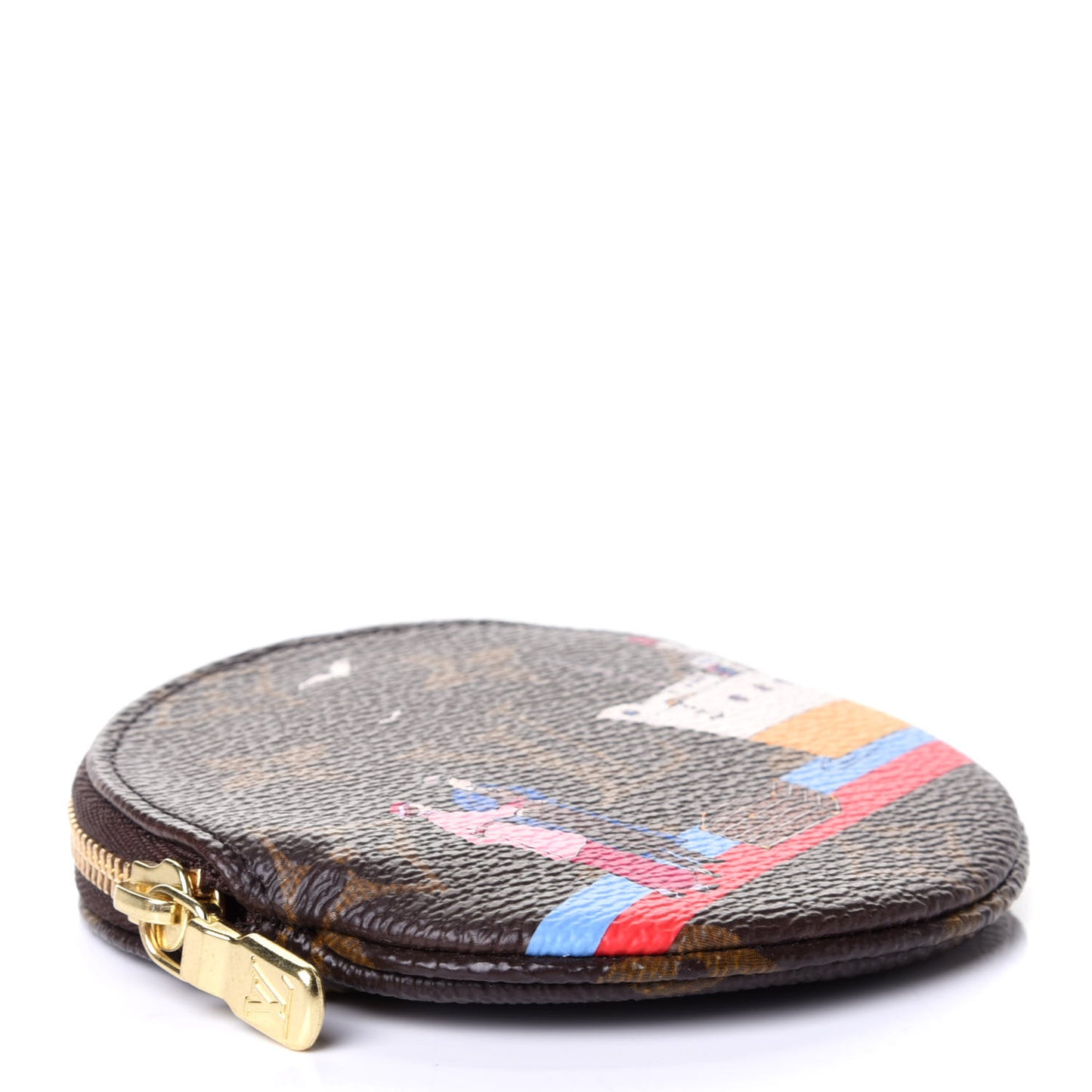 Monogram 2016 Christmas Animation Round Coin Purse Rouge
