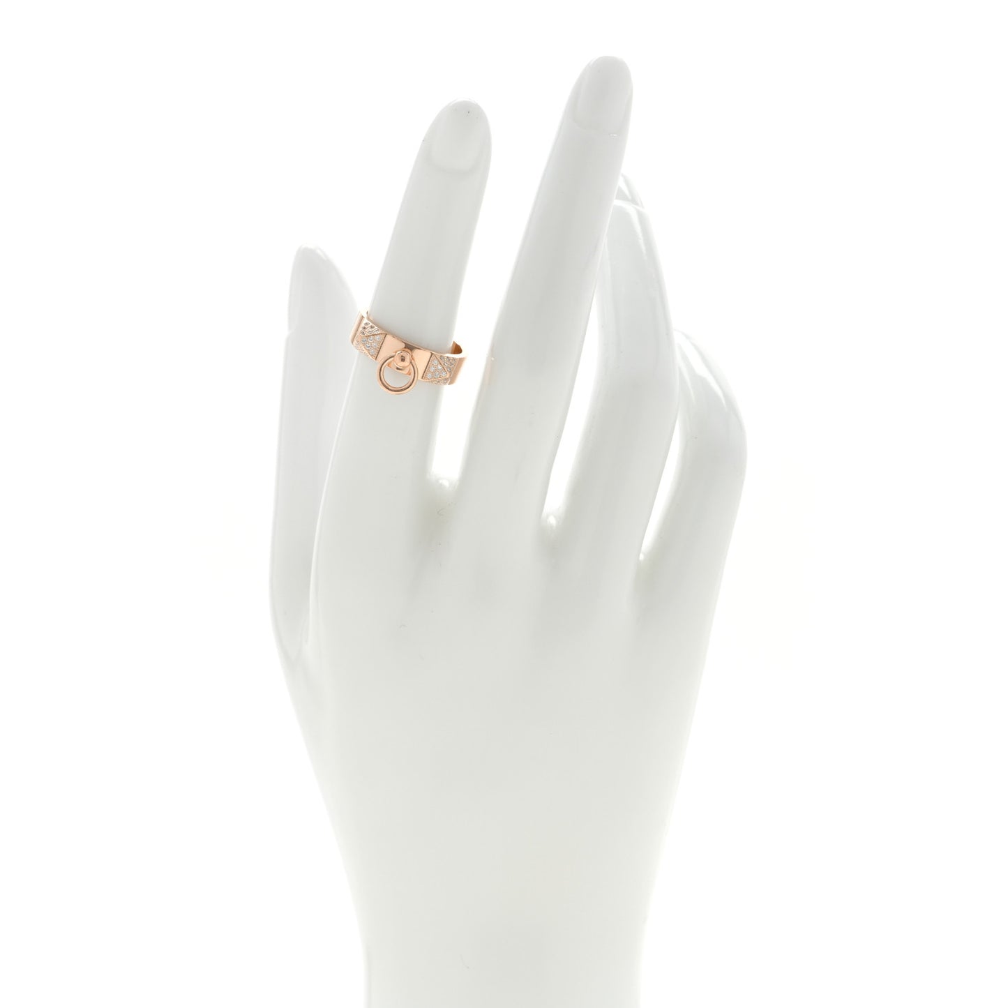 18K Rose Gold Diamond PM Collier de Chien Ring 51 5.75