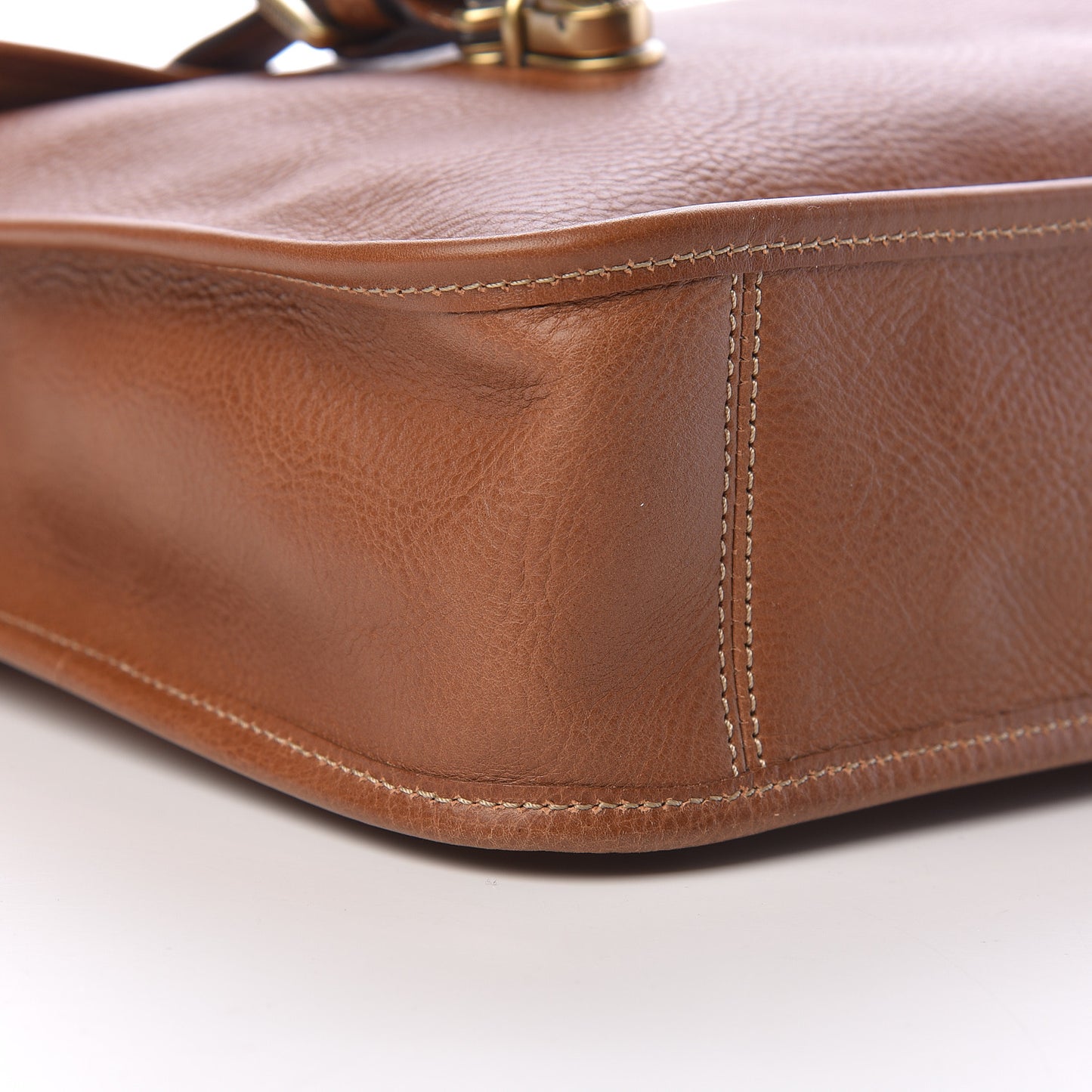Natural Calfskin Elkington Briefcase Oak