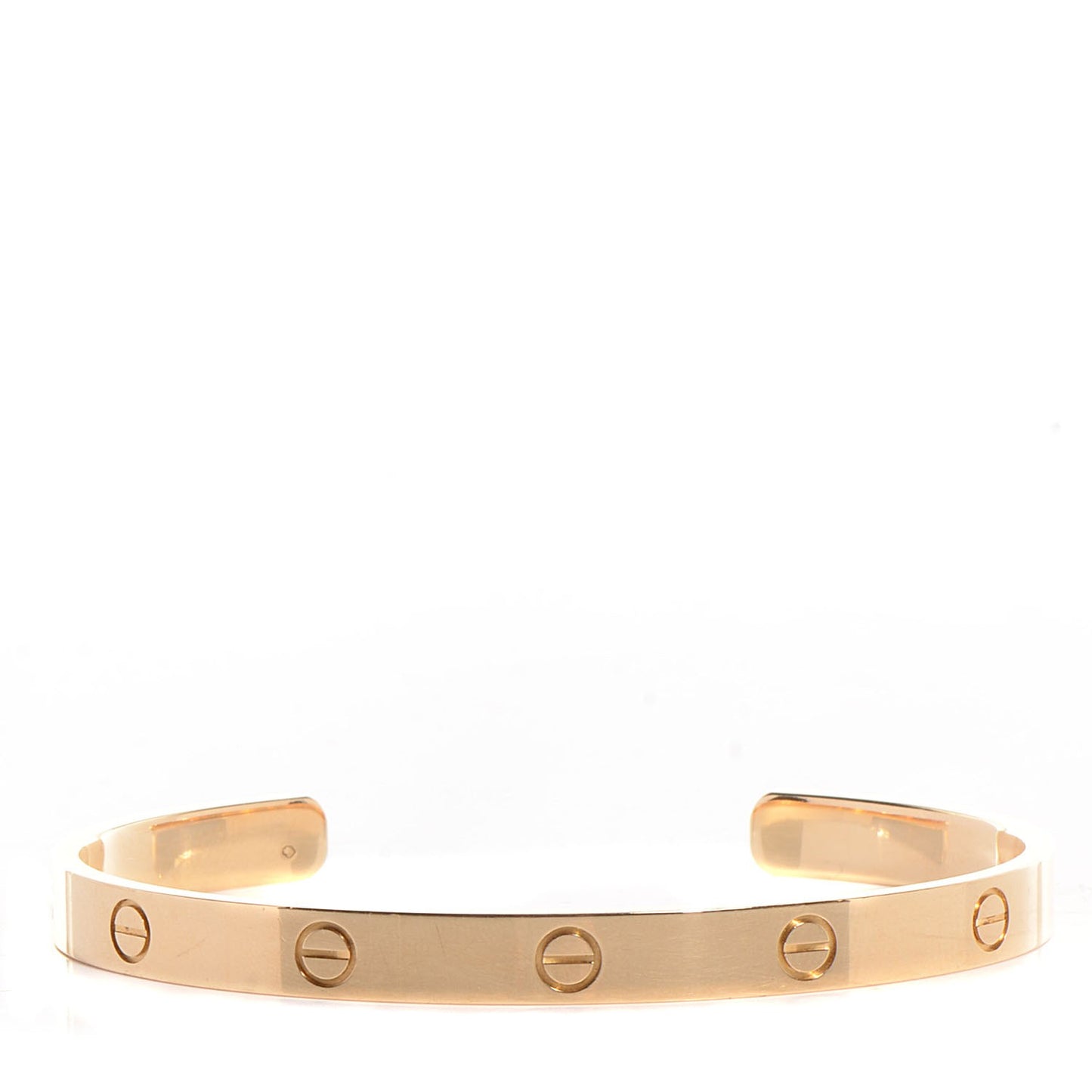 18K Yellow Gold LOVE Cuff Bracelet 20