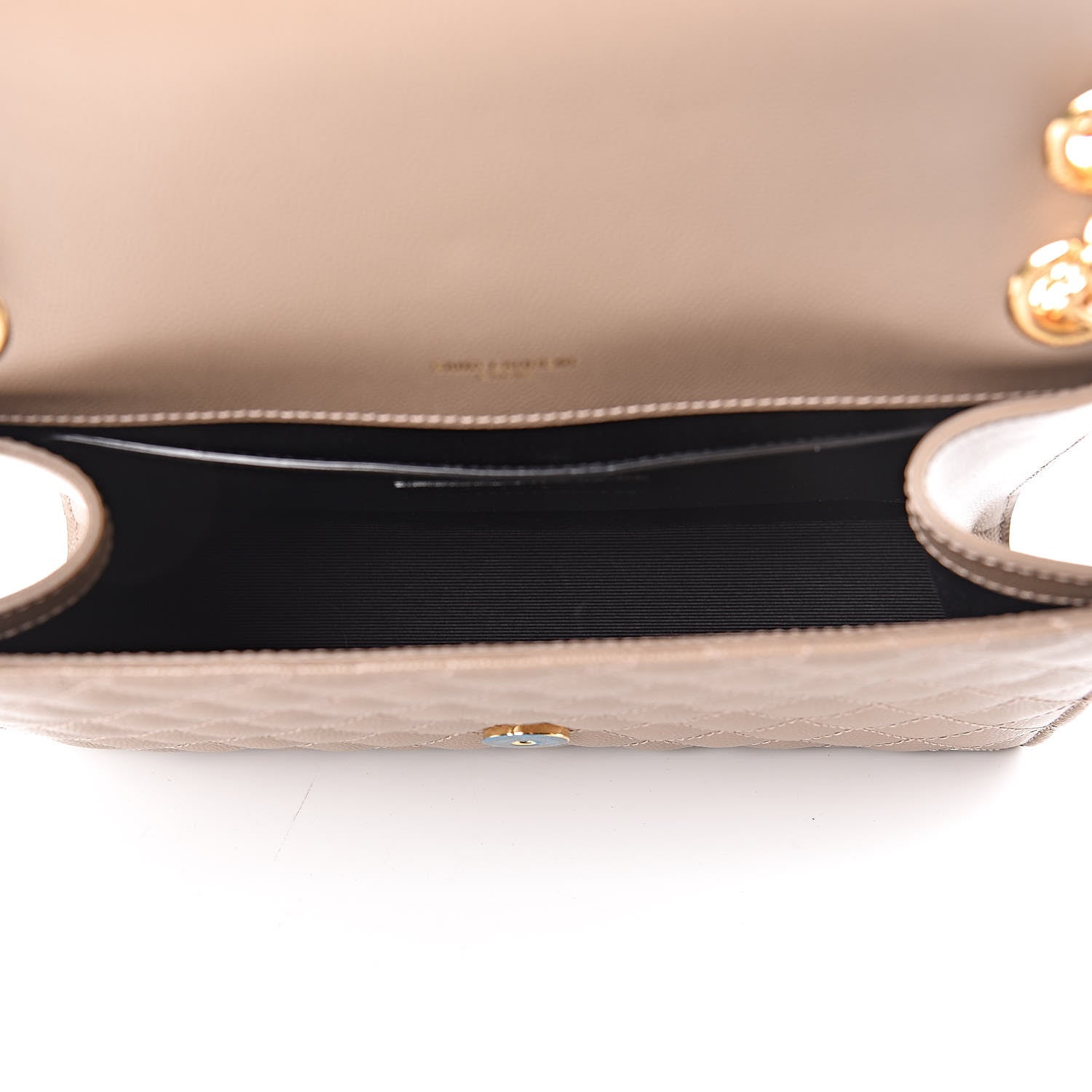 Saint Laurent Grain De Poudre Textured Mixed Matelasse Medium Triquilt Monogram Satchel Taupe 7 of 11