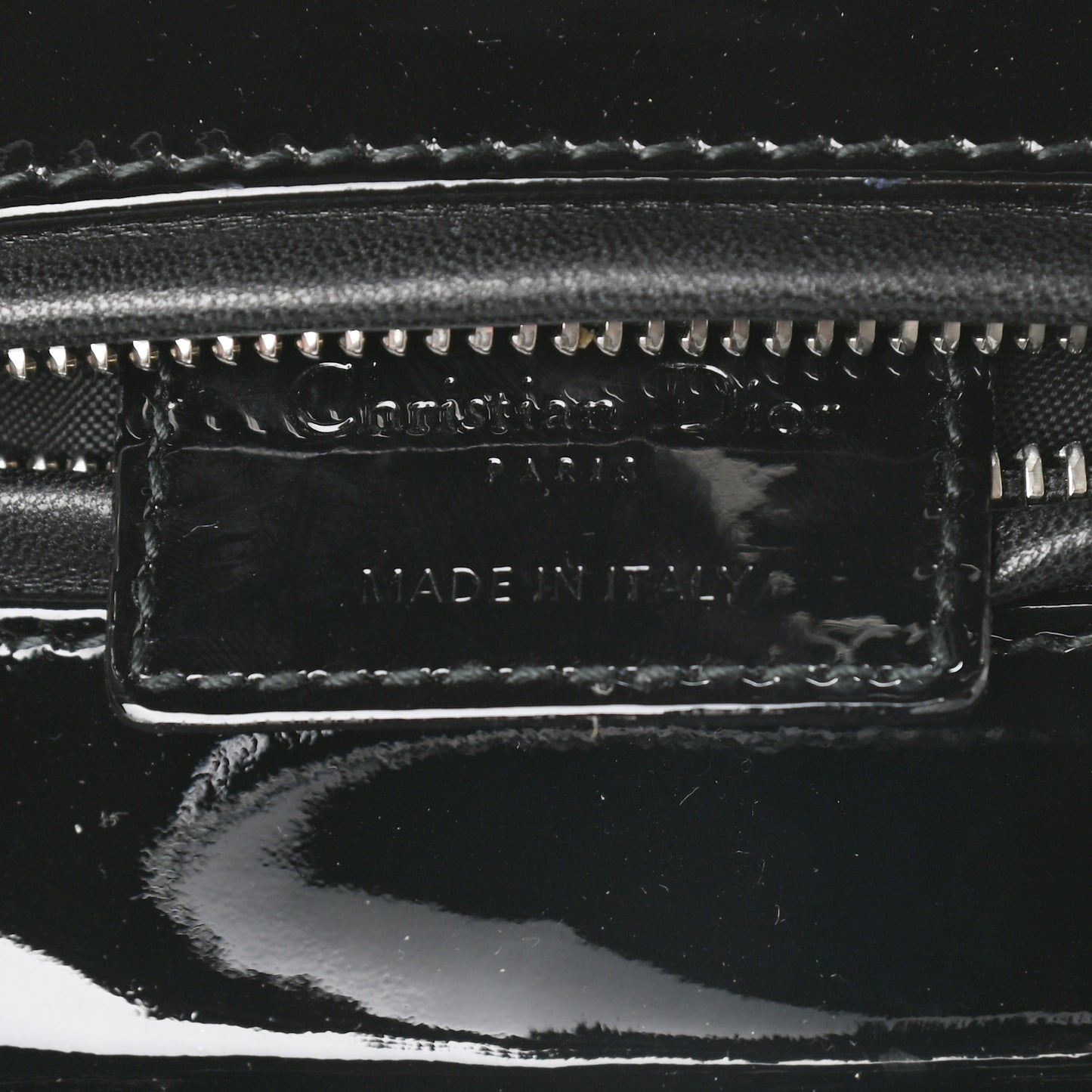 Patent Cannage Medium Lady Dior Black