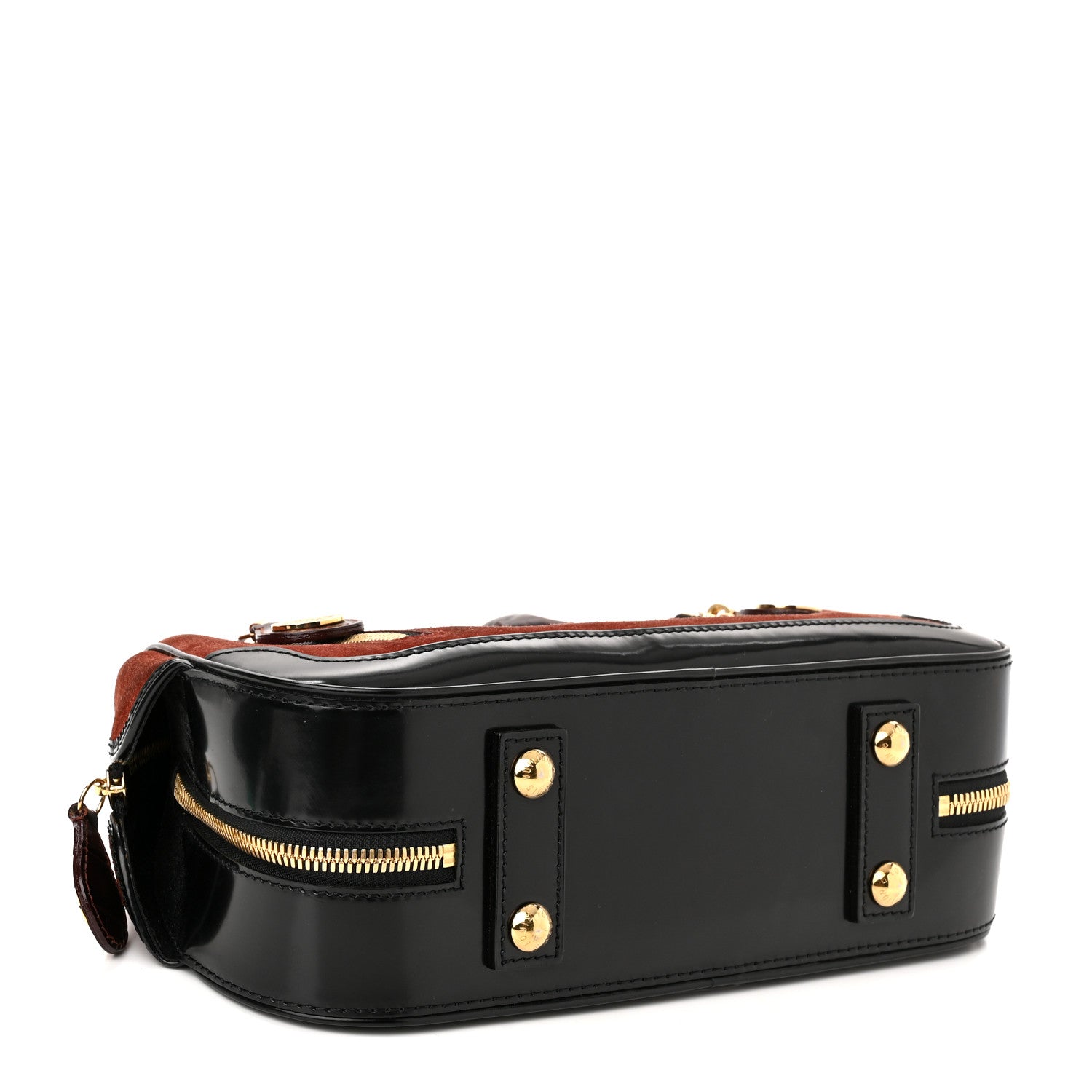 Louis Vuitton Suede Stamped Havane Bowler PM Brun 3 of 9