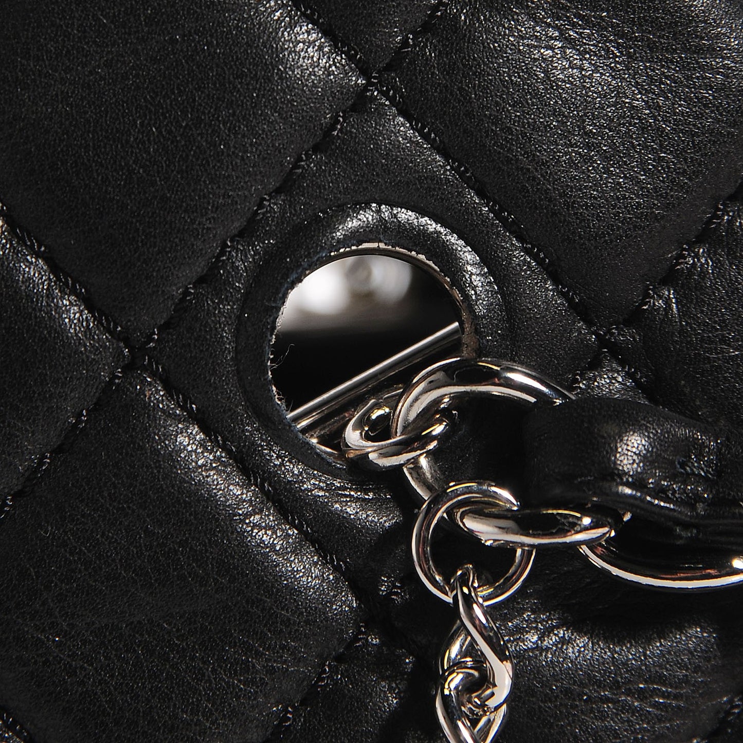 Calfskin Quilted Large In the Business Tote Black
