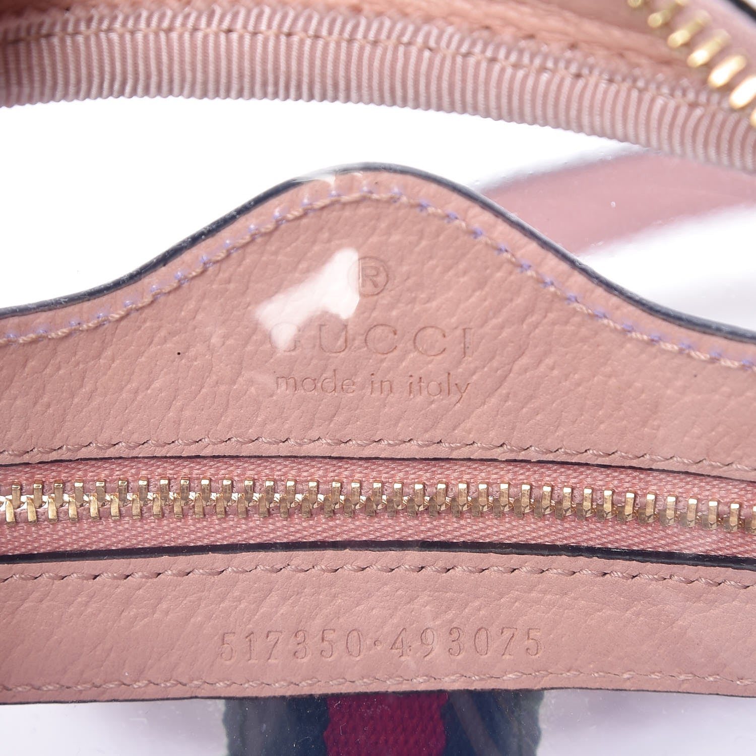Gucci Vinyl Web Mini Ophidia Transparent Shoulder Bag Perfect Pink 6 of 10