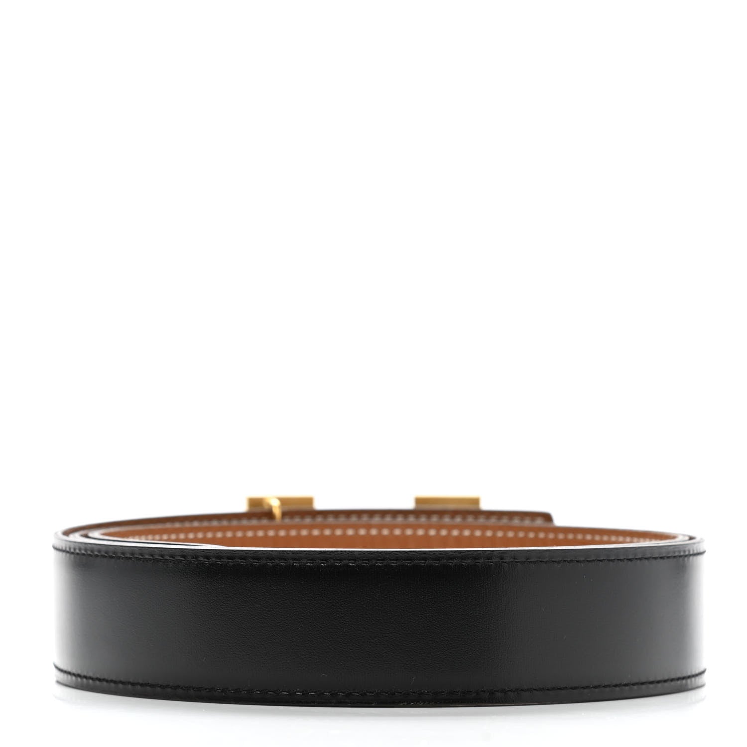 Hermes Box Togo 32mm H Belt 100 Black Gold 2 of 6