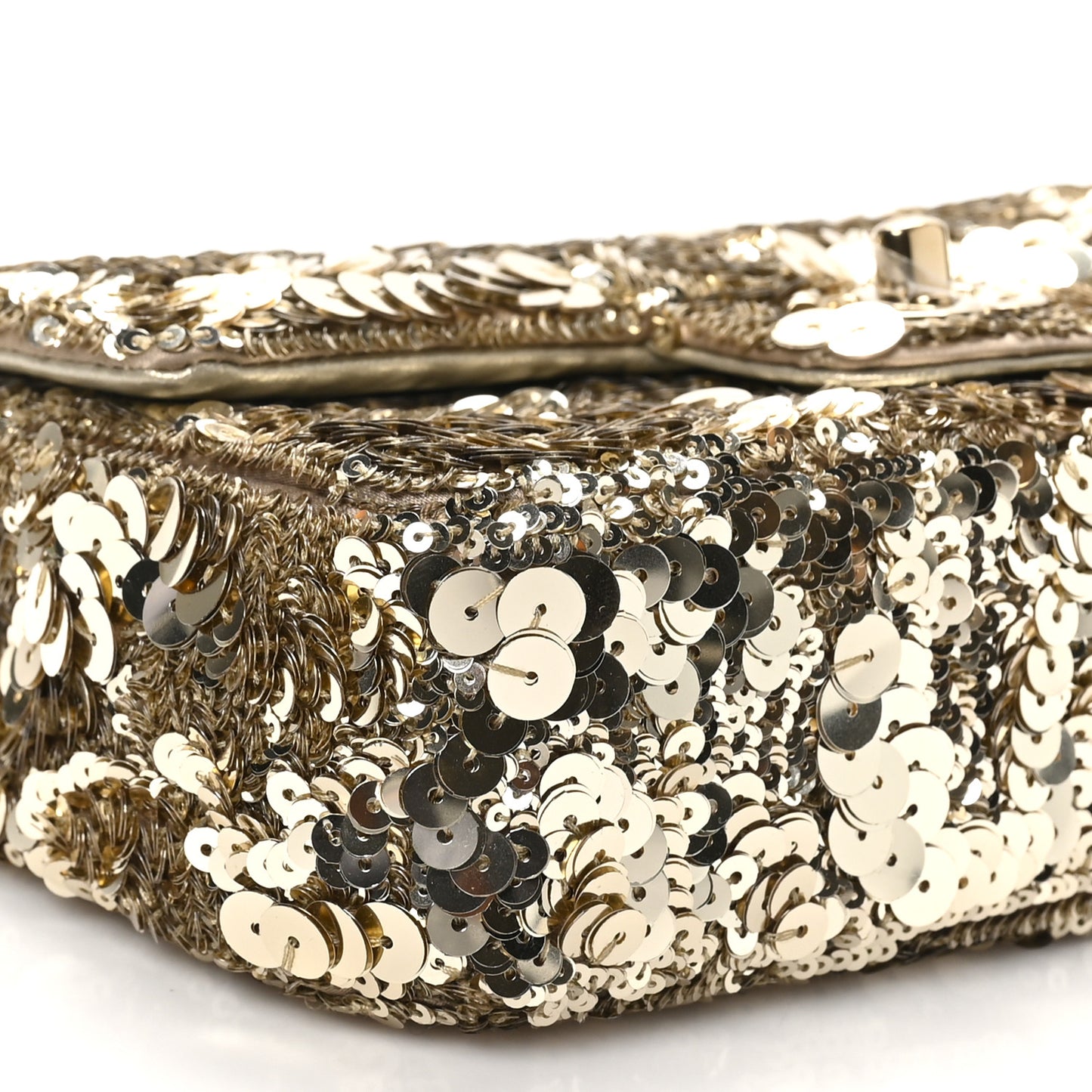 Sequin Small Single Flap Gold