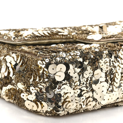 Chanel Sequin Small Single Flap Gold 9 of 11
