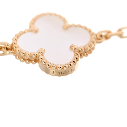 Van Cleef & Arpels 18K Yellow Gold Mother of Pearl 5 Motifs Vintage Alhambra Bracelet 3 of 5