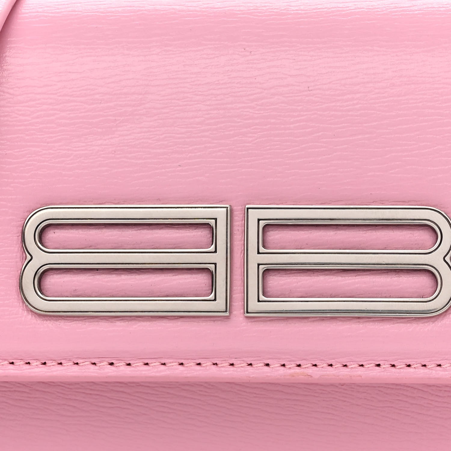 Balenciaga Calfskin Stripe Embossed Gossip Chain Bag XS Candy Pink 7 of 9