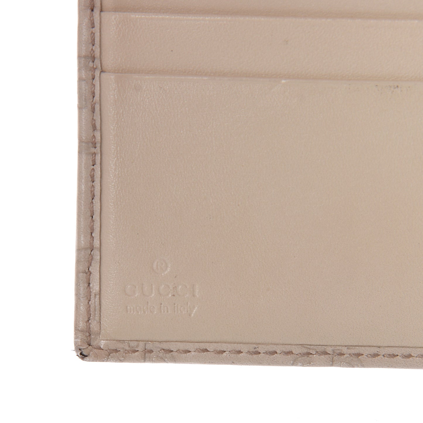 Guccissima Icon Bar French Flap Wallet White
