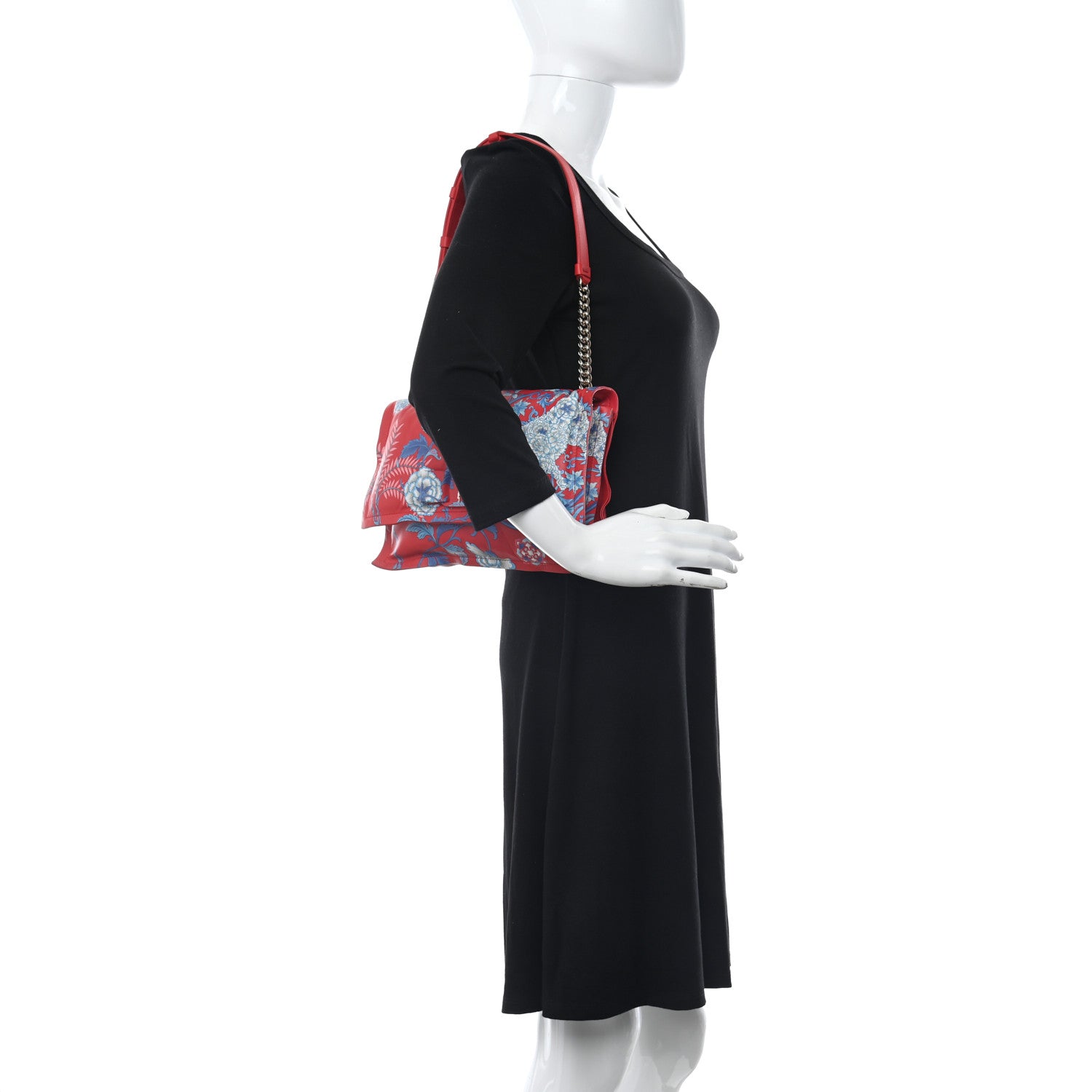 Salvatore Ferragamo Calfskin Chinese New Year Viva Bow Shoulder Bag Rosso 2 of 9