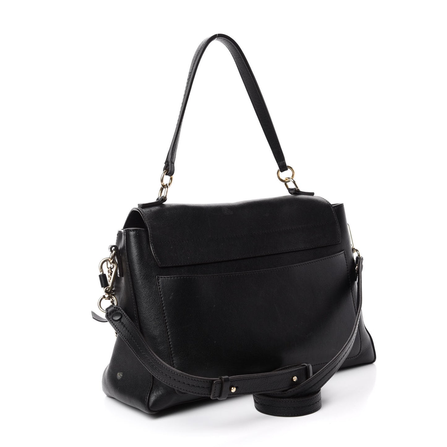 Calfskin Medium Faye Day Shoulder Bag Black