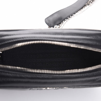 Prada Soft Calfskin Diagramme Crossbody Bag Black 5 of 7