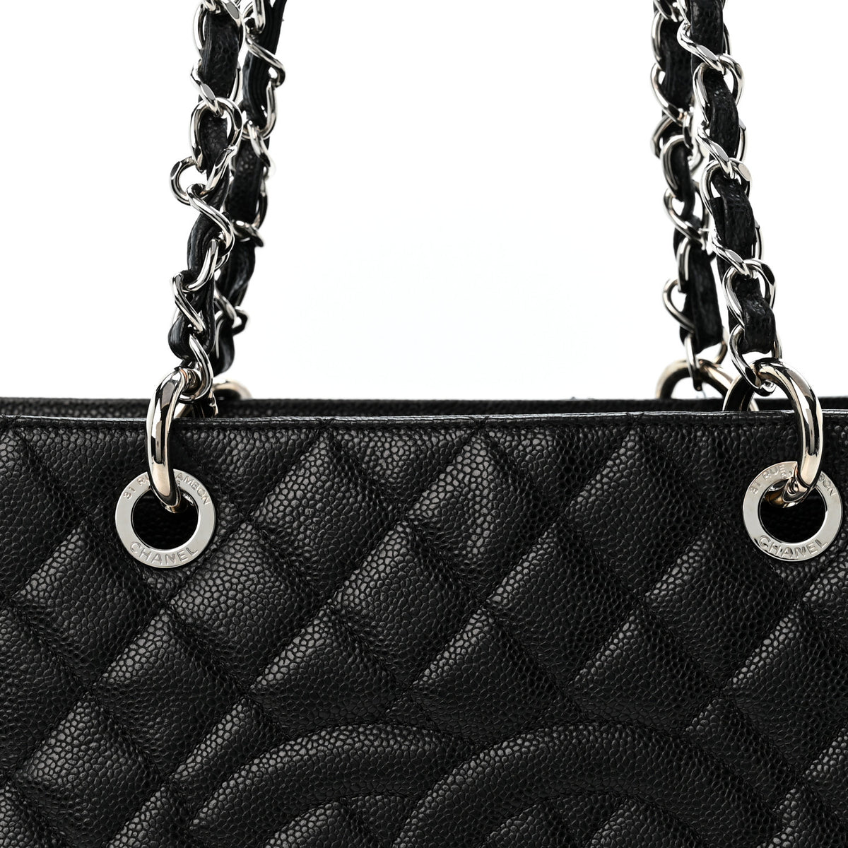 Chanel Caviar Quilted Grand Shopping Tote GST Black 8 of 14