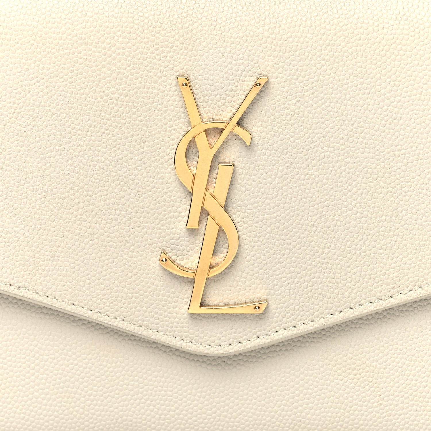 Saint Laurent Grain De Poudre Monogram Uptown Chain Wallet Crema Soft 12 of 14