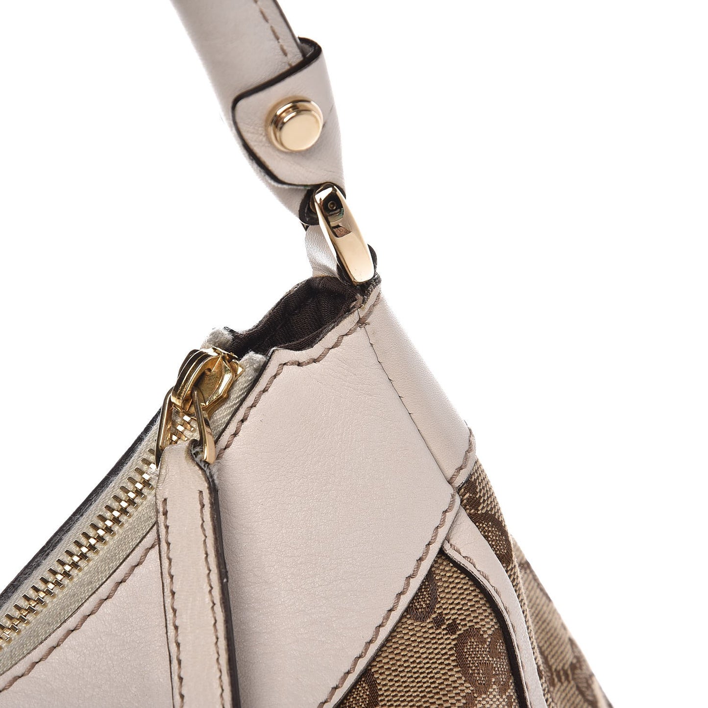 Monogram Large D Gold Hobo Off White