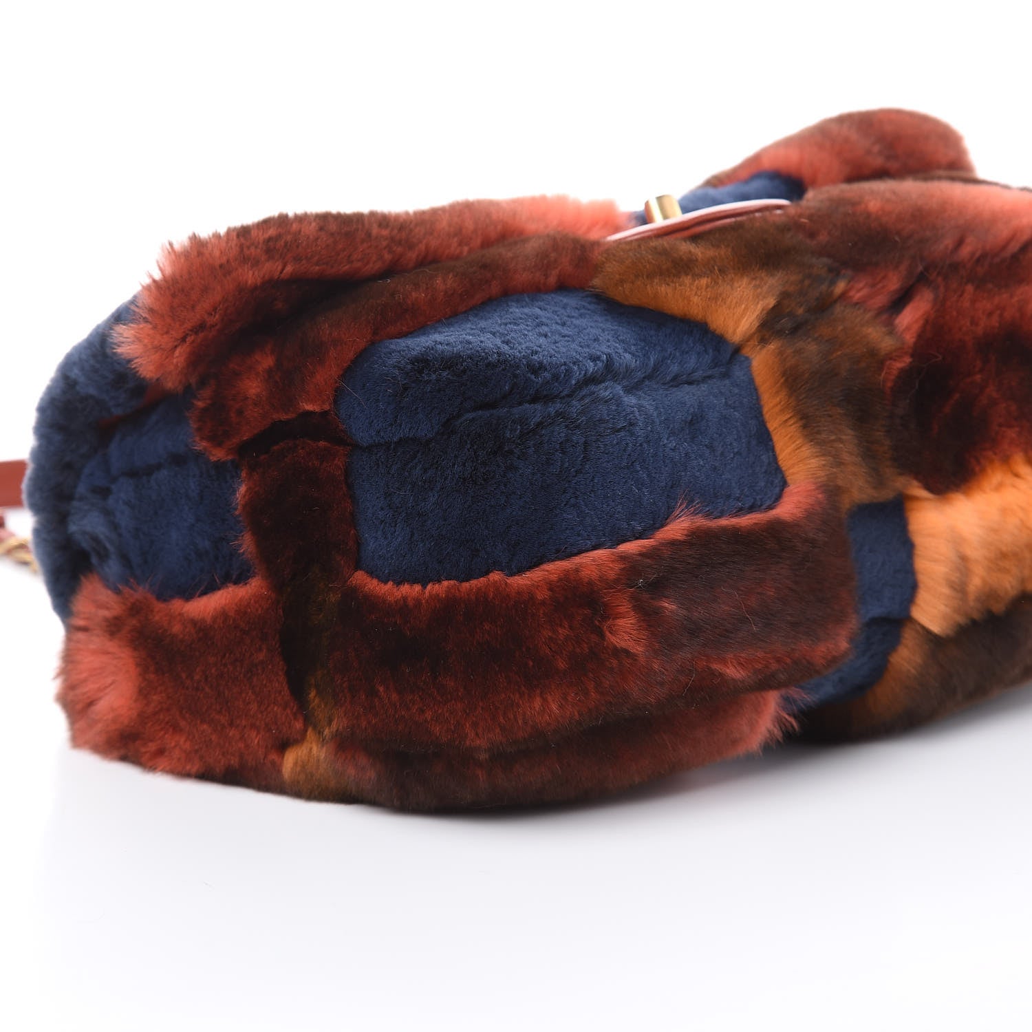 Chanel Orylag Lambskin Medium Flap Blue Orange 5 of 9