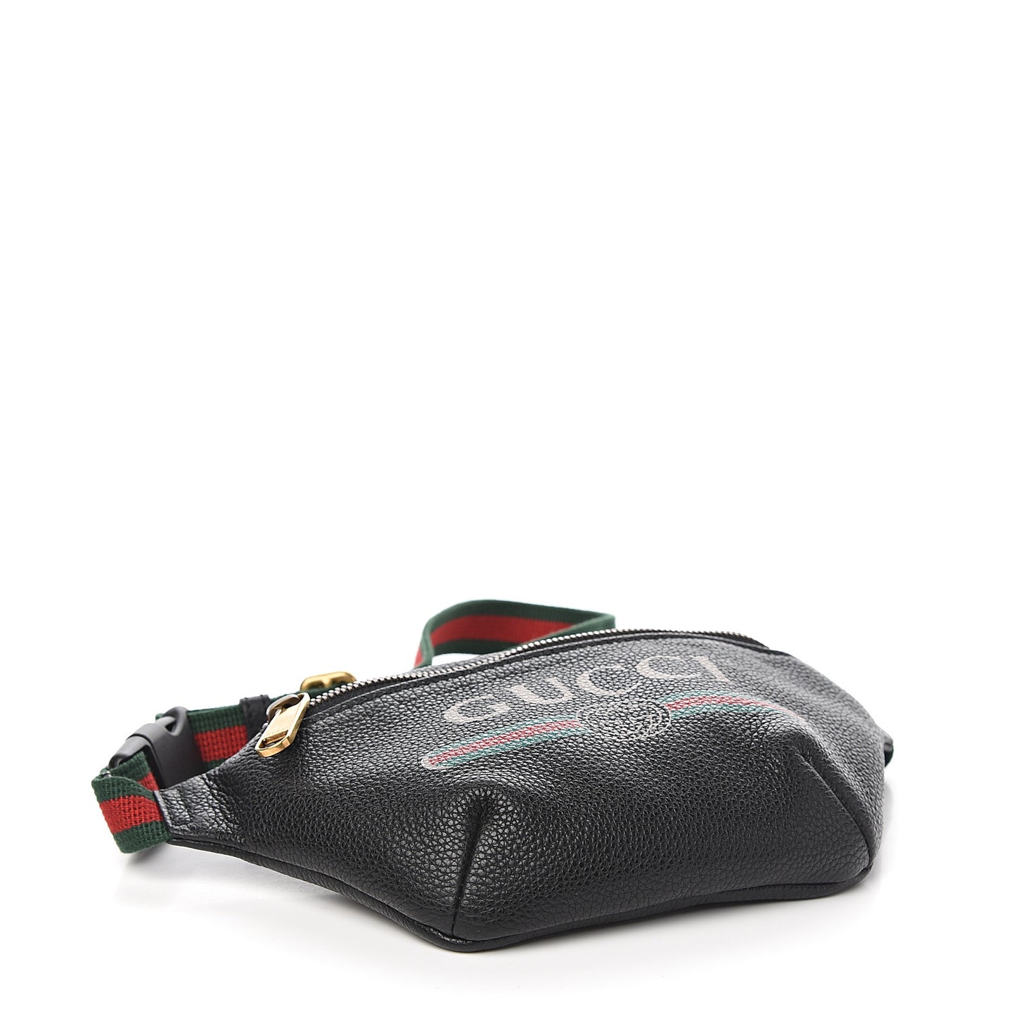 Grained Calfskin Small Logo Belt Bag Black