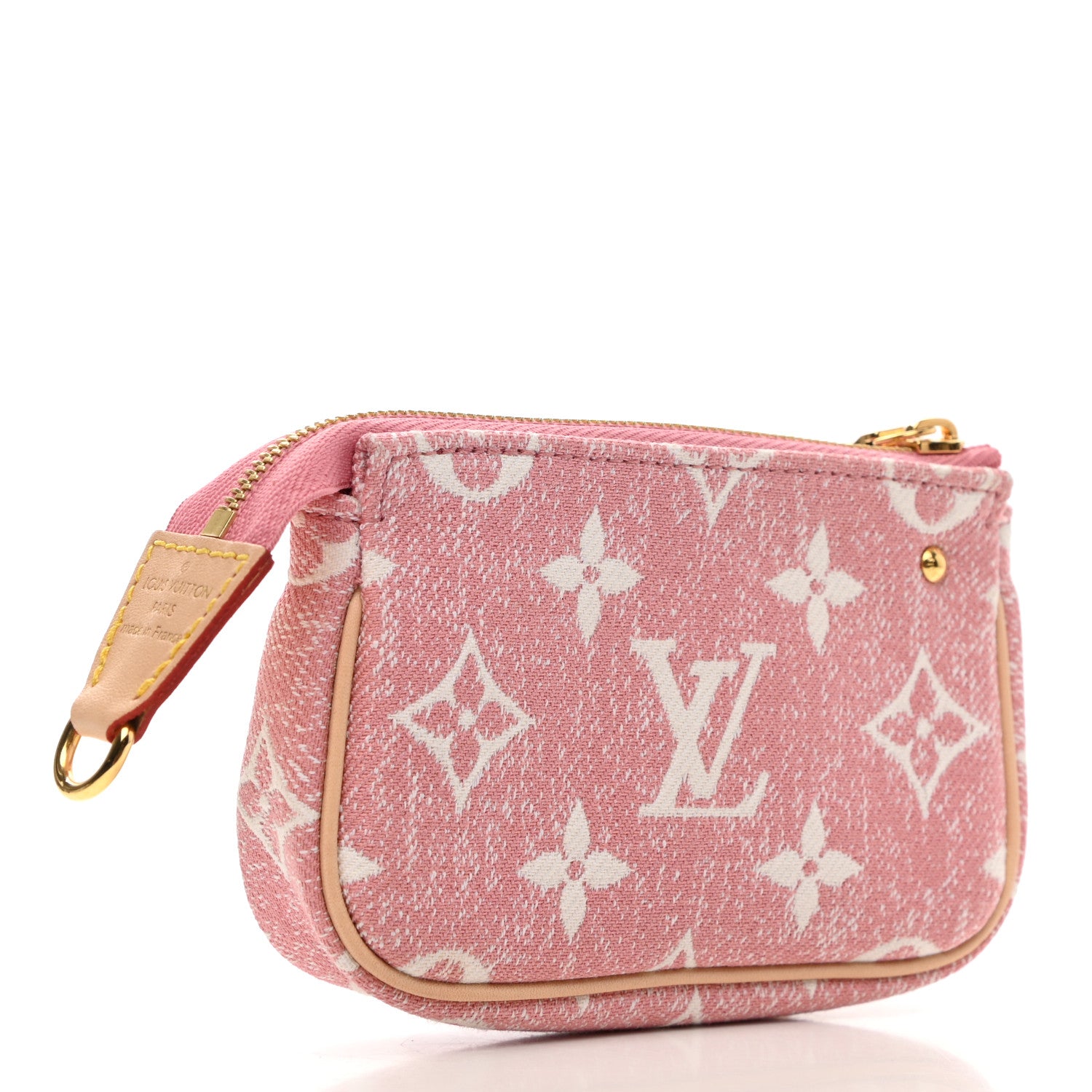 Louis Vuitton Denim Jacquard Monogram Micro Pochette Accessories Rose 3 of 6