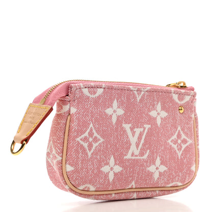 Louis Vuitton Denim Jacquard Monogram Micro Pochette Accessories Rose 3 of 6