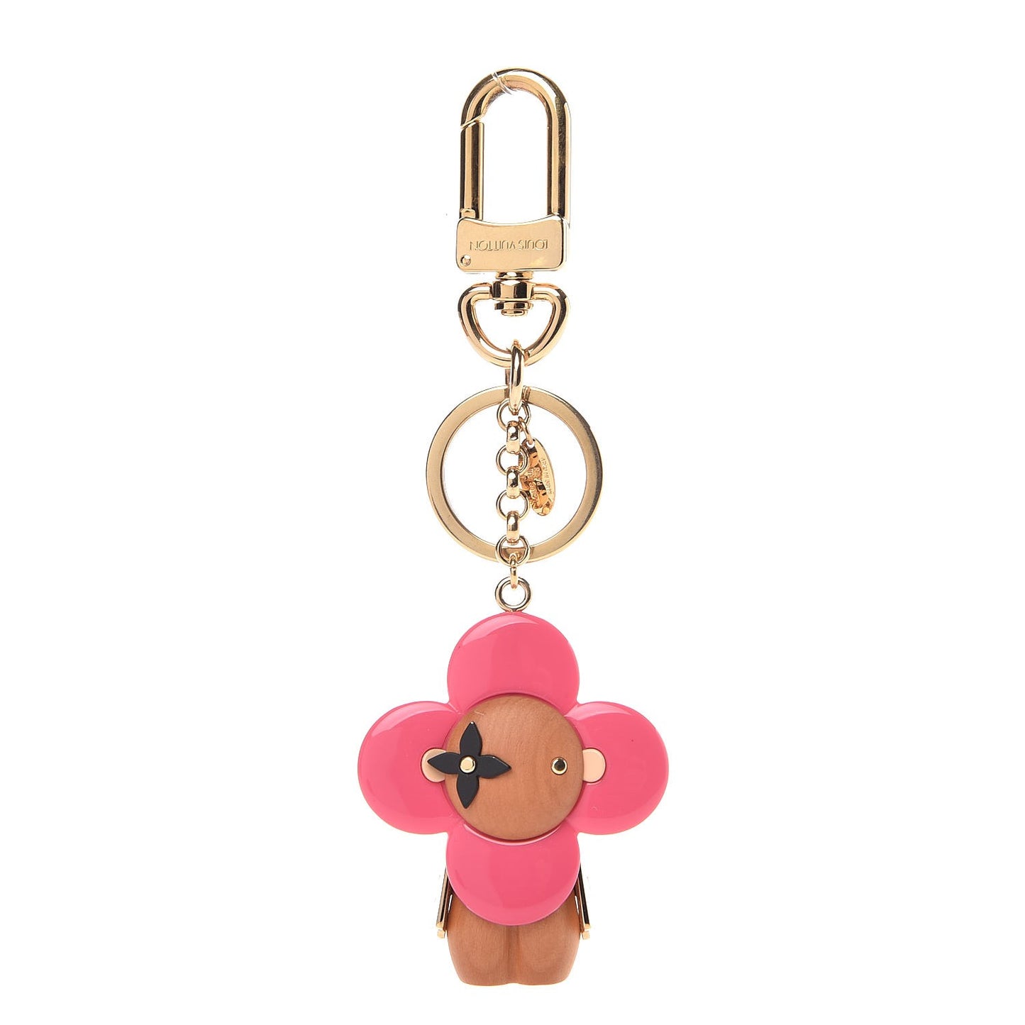 Resin Wood Vivienne Bag Charm Pink