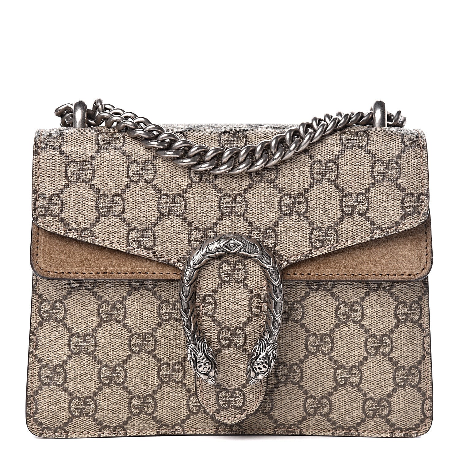Gucci GG Supreme Monogram Mini Dionysus Shoulder Bag Taupe 1 of 10