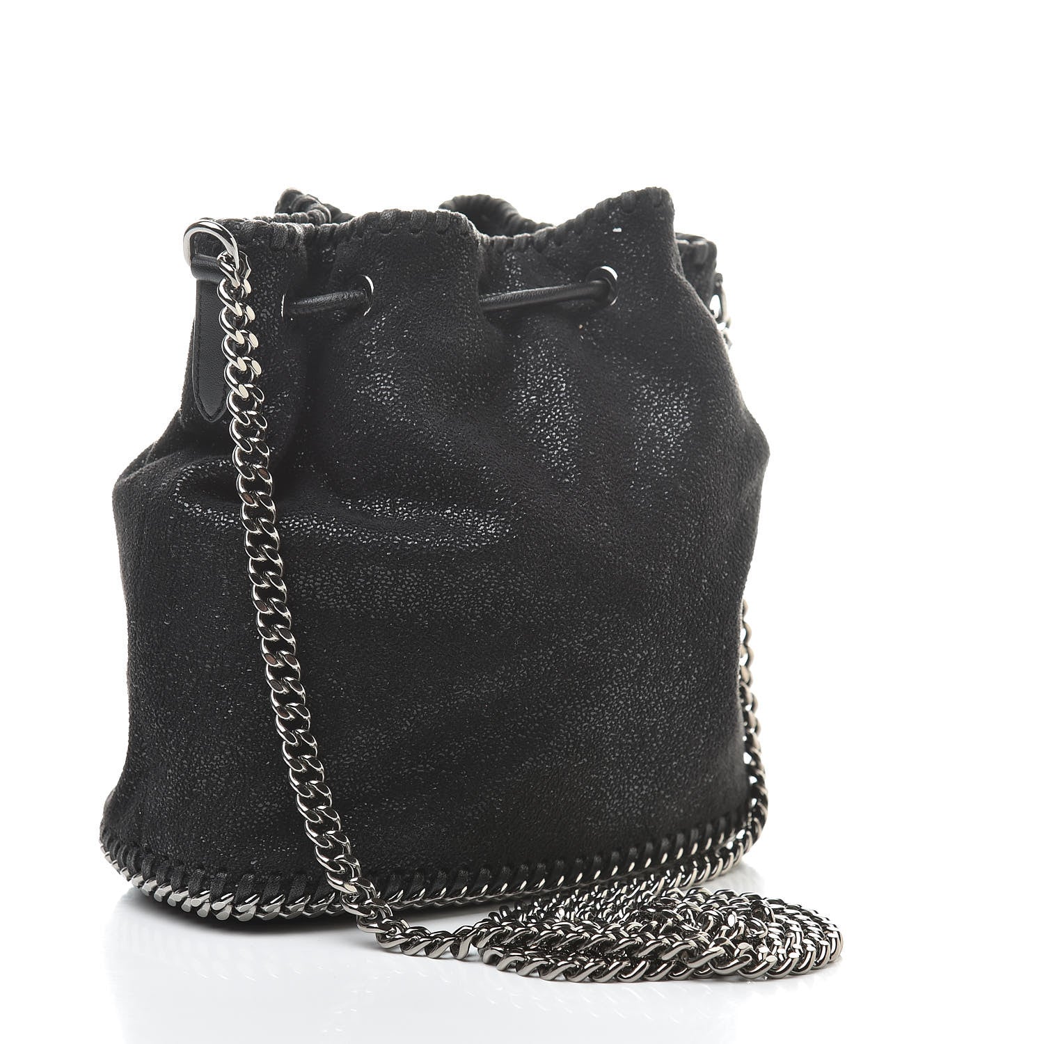 Stella McCartney Shaggy Deer Small Falabella Bucket Bag Black 3 of 12