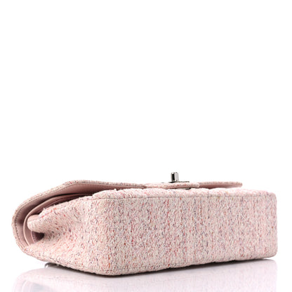 Chanel Tweed Quilted Medium Double Flap Pink Multicolor 4 of 14