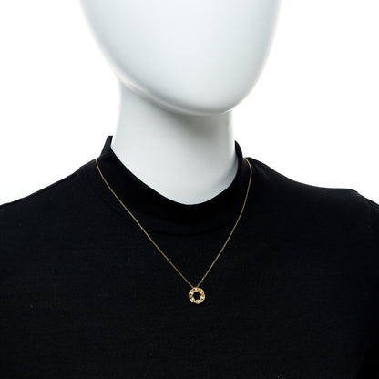 Roberto Coin 18K Yellow Gold Diamond Barocco Twisted Circle Necklace 2 of 8