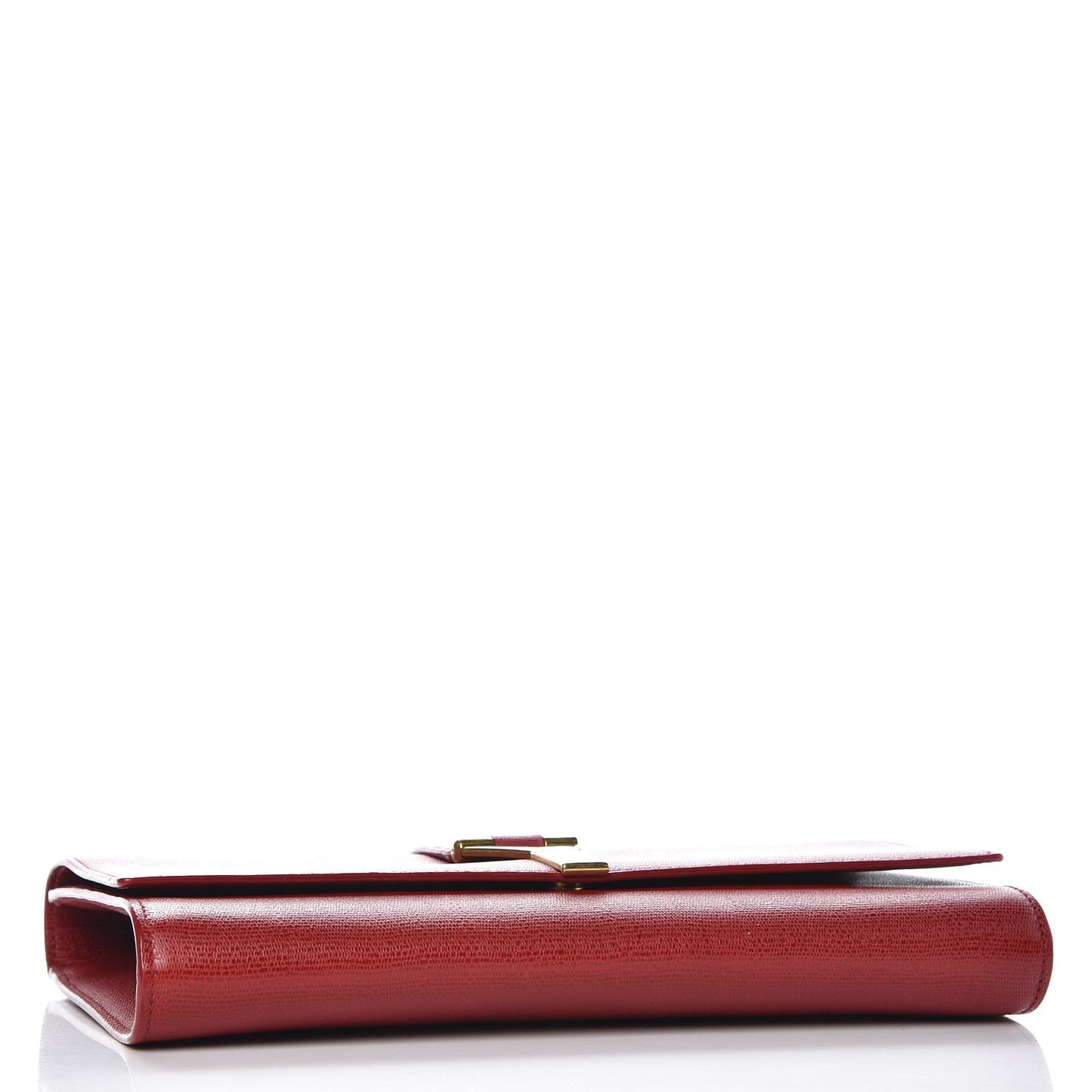 Textured Calfskin Classic Y Ligne Clutch Red