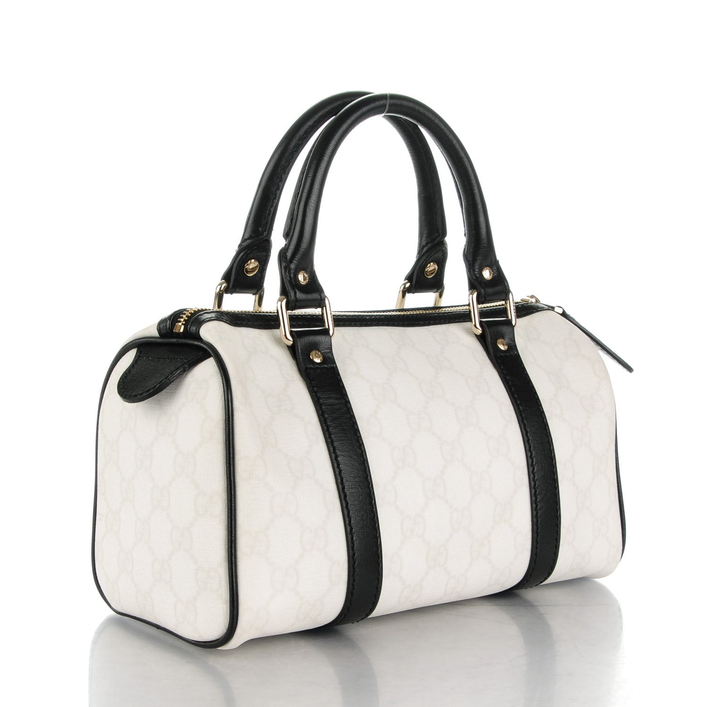 GG Plus Monogram Small Joy Boston White Black