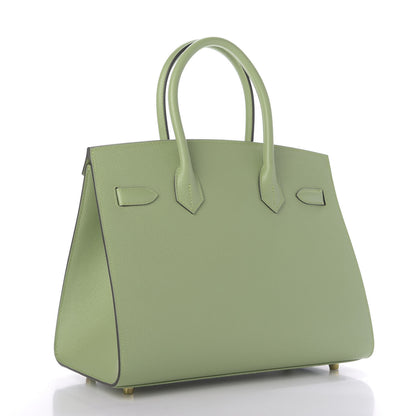 Hermes Epsom Sellier Birkin 30 Vert Criquet 3 of 10