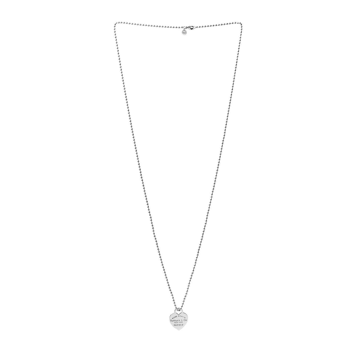 Sterling Silver Long Return to Tiffany Heart Pendant Necklace