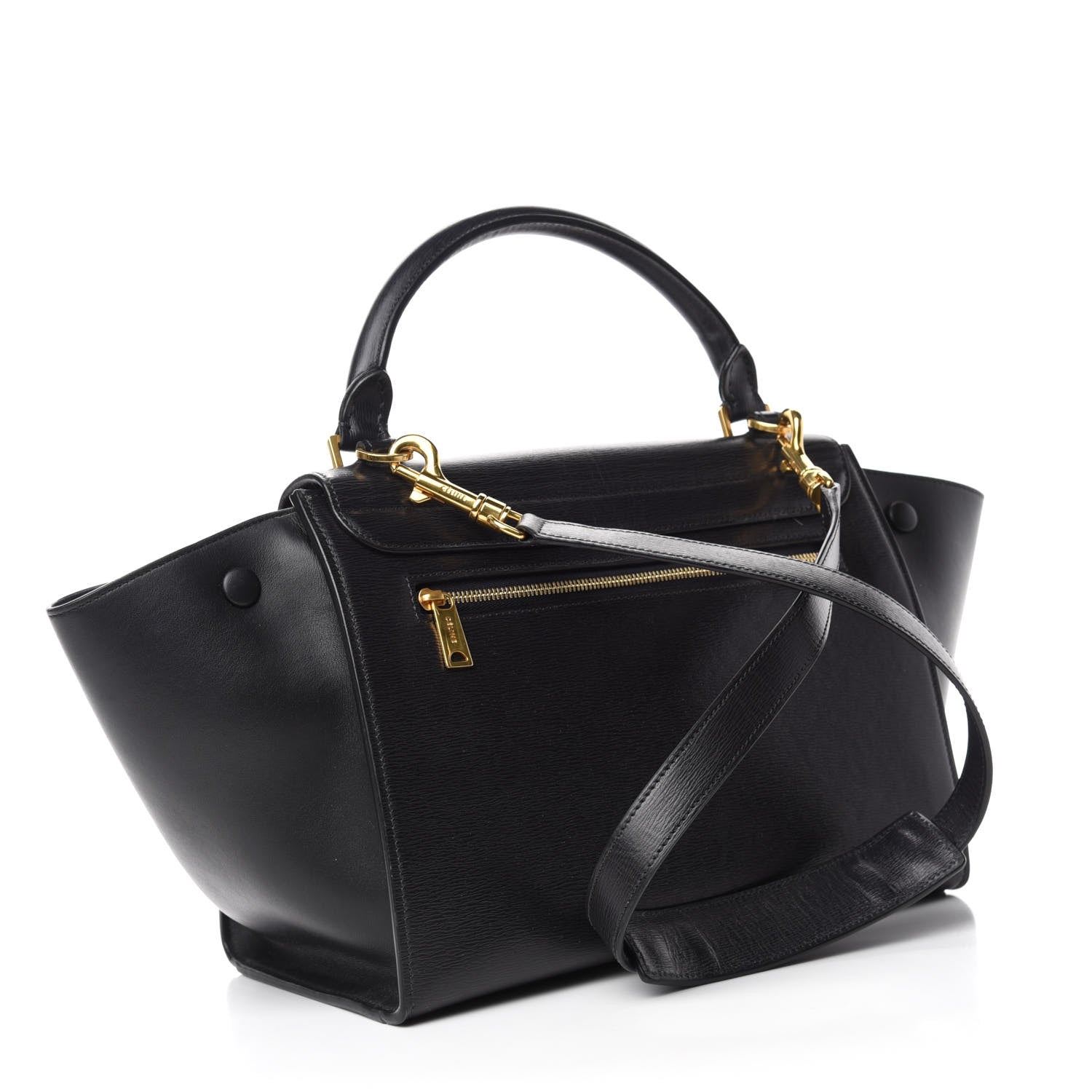 Celine Liege Calfskin Small Trapeze Black 3 of 9