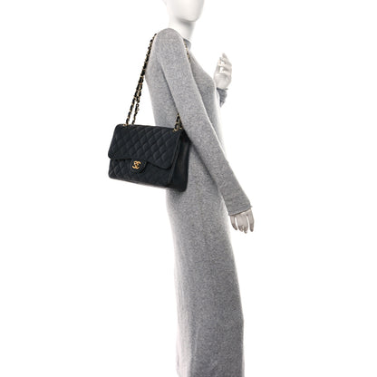 Chanel Caviar Quilted Jumbo Double Flap Black 2 of 13