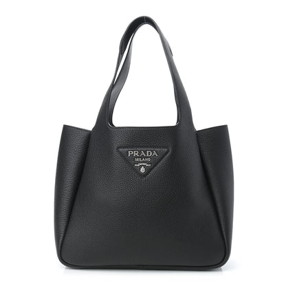 Prada Vitello Daino Soft Medium Dynamique Tote Black 1 of 9